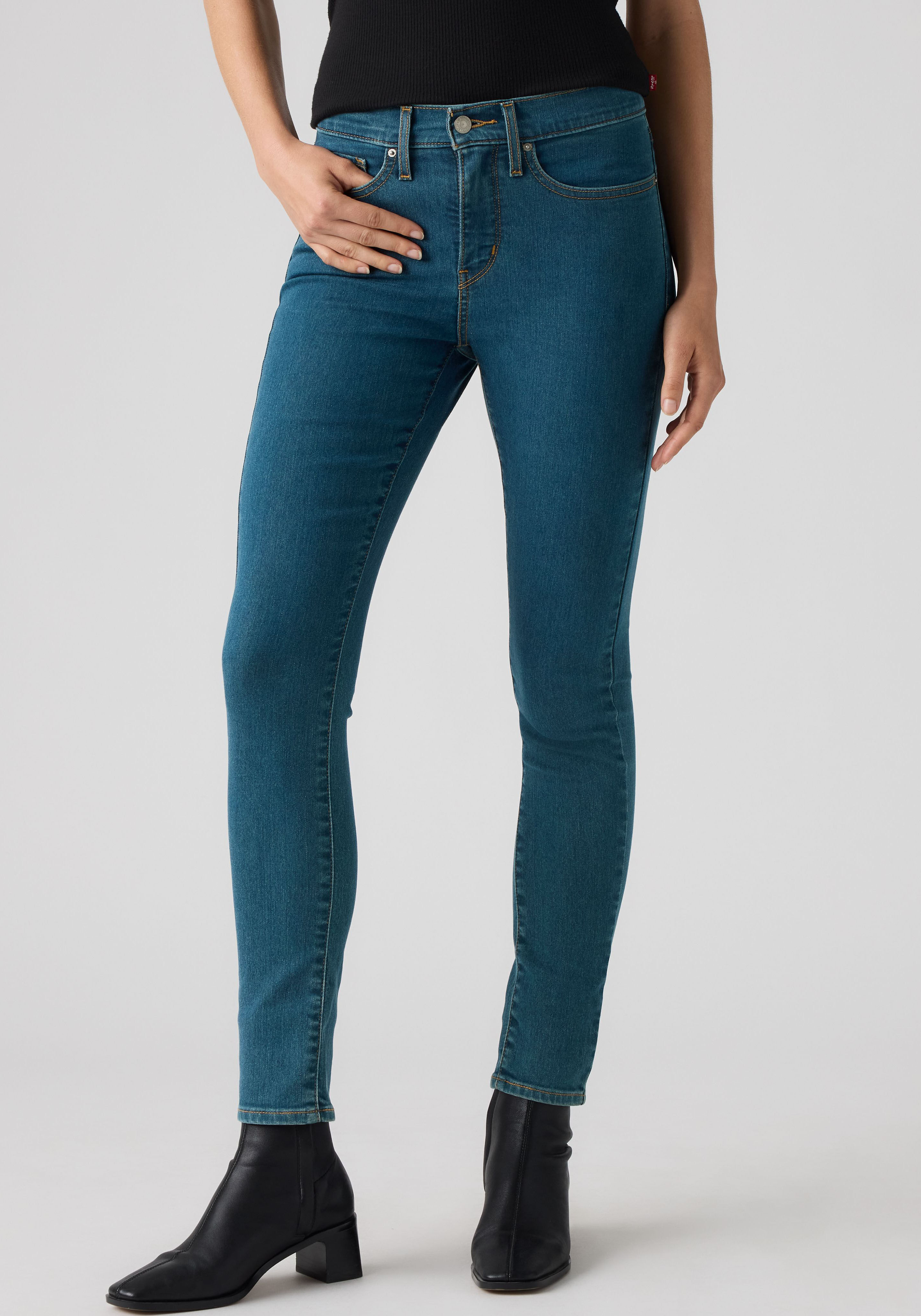 Slim-fit-Jeans LEVI'S "311 SHAPING SKINNY", Damen, Gr. 27, Länge 32, blau (something else), Denim/Jeans, Obermaterial: 80% Baumwolle, 19% Polyester, 1% Elasthan, skinny fit lang, Jeans Slim-fit-Jeans, im 5-Pocket-Stil something else 27, Länge 32