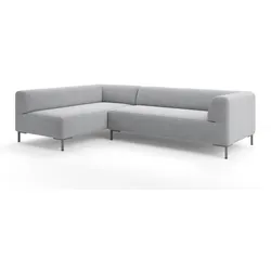 freistil Ecksofa 185 Stoff Silbergrau