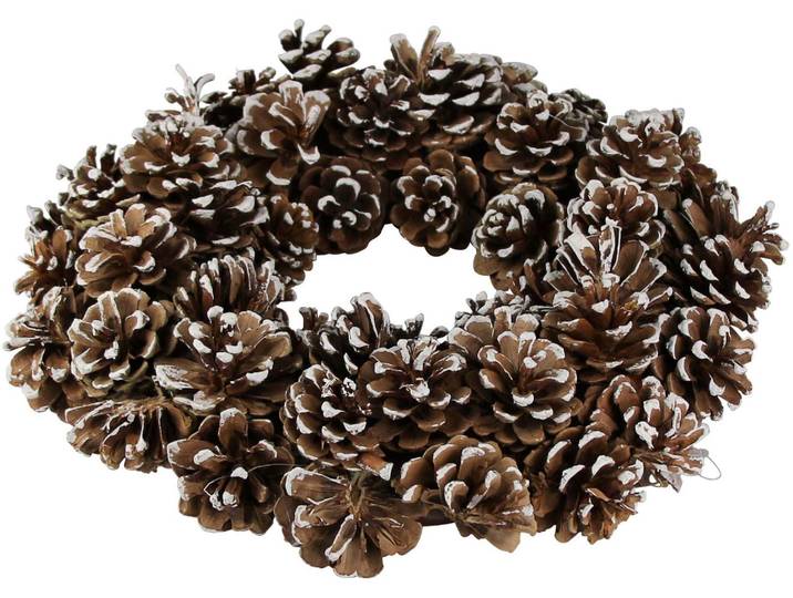 Dekokranz AM DESIGN Weihnachtsdeko , braun, H:8cm Ø:35cm, Zapfen, Dekokränze, Dekokranz, aus Zapfen