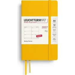 Leuchtturm 1917 Wochenplaner 2027 EN A6, Softcover, Gelb