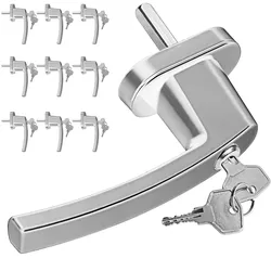 Monzana monzana Fenstergriff 2er-Set Silber abschließbar