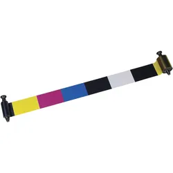 Evolis, Beschriftungsband, Colour ribbon (YMCKO-K) (6.32 cm, Gelb, Schwarz)