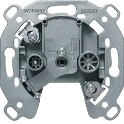 Hager WDF4592 Antennen-Steckdose 2-Loch TV,FM, Einzeldose, Modul-Einsatz UP
