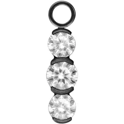 Titan Anhänger für Clicker 3 EINGEFASSTE KRISTALLE