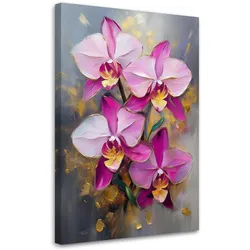 WANDBILD orchideen rosa blumen zusammenfassung