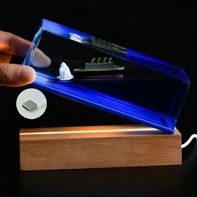 Inspire Essentials Floating Ship Liquid Bottle Black Pearl Desk Decor Indestructible Ship Ornament titanic usb