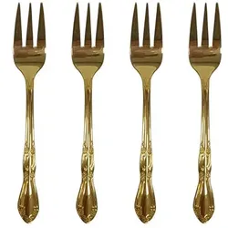 Kuchengabel Jessica 4tlg. Edelstahl Gold