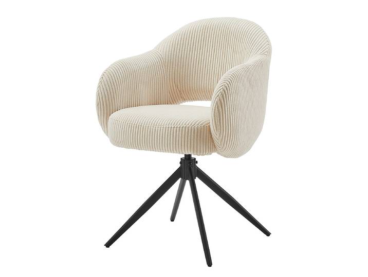 Armlehnenstuhl Mauch 58 x 84 x 60cm Beige/Beige