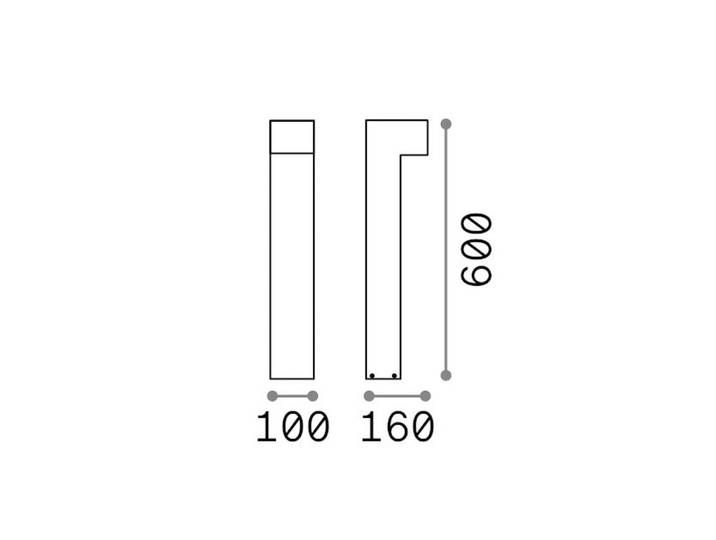 IDEAL LUX LED tuinpadverlichting Sirio, zwart, hoogte 60 cm, metaal Sirio, zwart, Aluminium, Modern