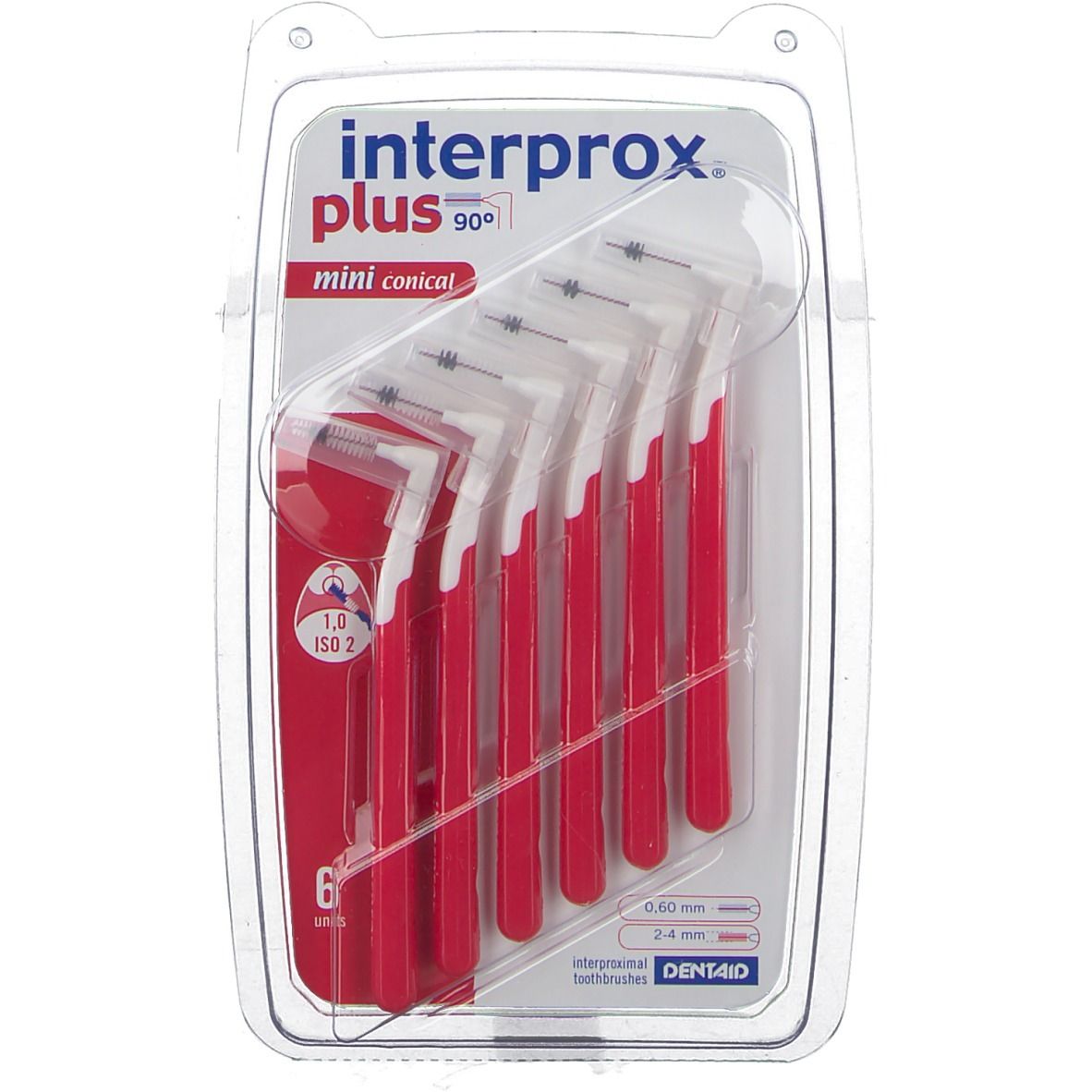 Interprox plus mini conical rot Interdentalbürste 6 St Zahnbürste
