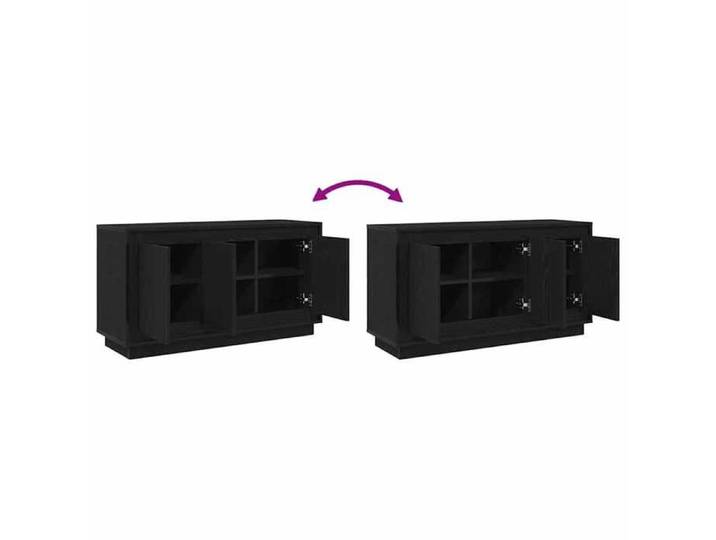 Buffet bahut Placard de rangement - Noir Buffet - Chêne noir - 102x35x55 cm - bois d'ingénierie - 789324108