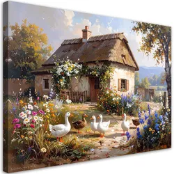 BILD auf Leinwand, Ländliche Landschaft Tiere Natur
