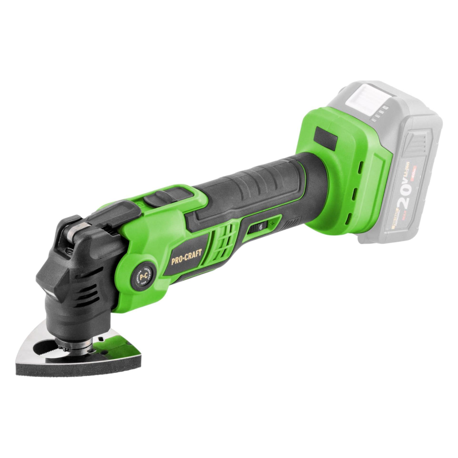 Procraft PMT22bb Akku Multifunktionswerkzeug 20 V Brushless - ohne Akku, ohne Ladegerät (Oszillationswerkzeug) (PMT22bb)