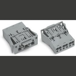 WAGO 770-753/062-000 Netz-Steckverbinder WINSTA MIDI Stecker, gerade Gesamtpolzahl: 3 25 A Grau 100 St.