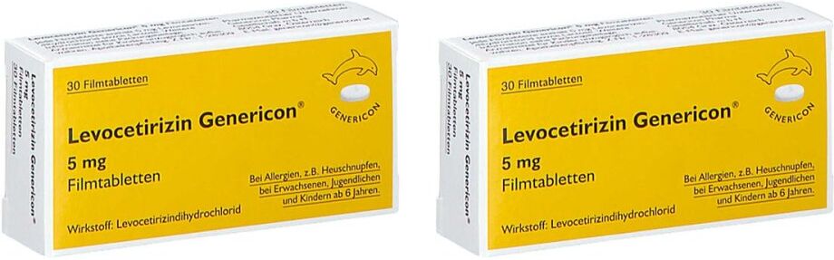 Levocetirizin Genericon 5 mg Filmtabletten 2x30stk