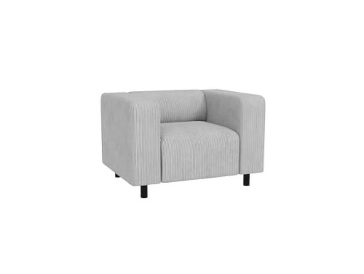 S-Style Möbel Sessel Wohnzimmer Armsessel Lesesessel Relaxsessel Skandinavischer Stil Cord Stoff Kratzfest Viggo Hellgrau