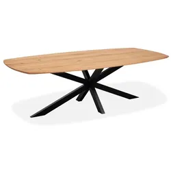 MAISON Esstisch Newark 275 x 130 Holz Braun Eiche cm