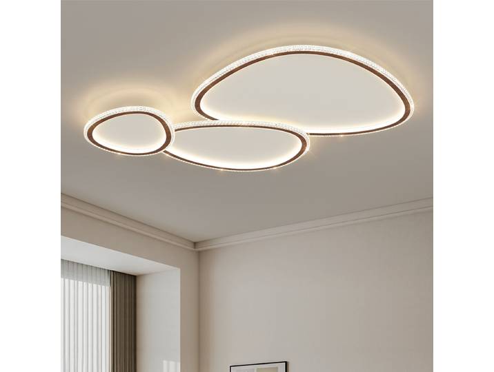 Plafonniers de Style moderne plafonnier de forme blanche pour salon chambre luminaires d'intérieur à intensité variable Lampara Techo