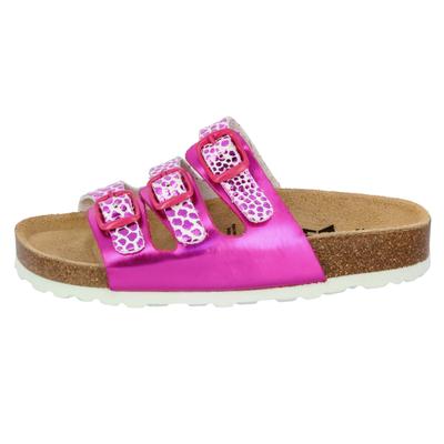 Pantolette LICO "Pantolette Bioline Trendy", Mädchen, Gr. 25, pink (rosa), Synthetik, Schuhe Damenschuh Schlappen Hausschuh Pantolette Sommerschuh