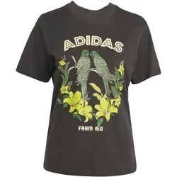 ADIDAS Damen Shirt X FARM Graphic, Größe S in Schwarz Schwarz