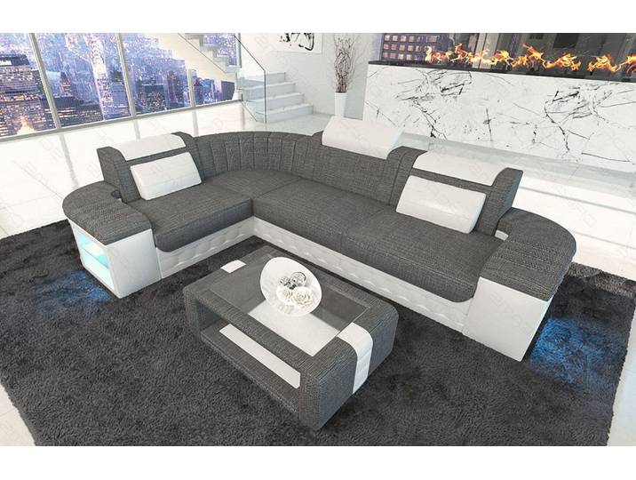 Stoff Ecksofa Bergamo L-Form