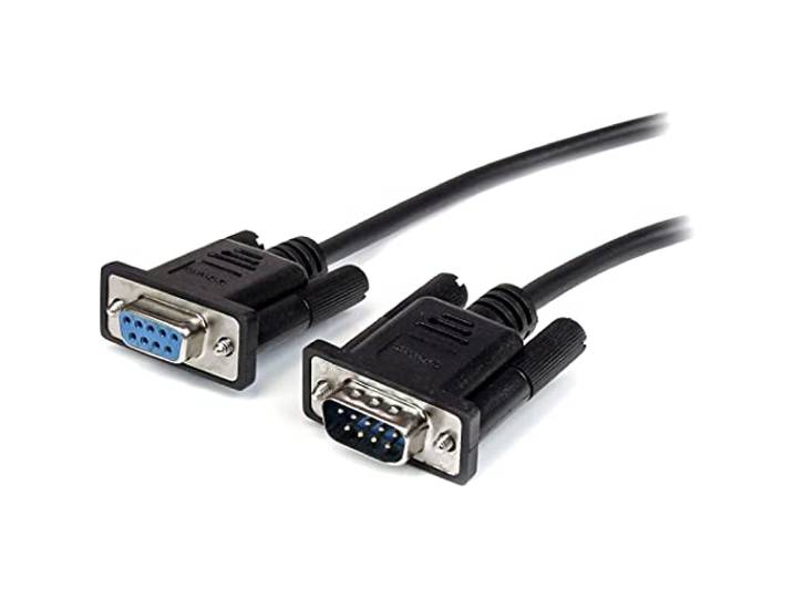 StarTech.com 3 m zwarte rechte rechte seriële kabel DB9 RS232 - verlengkabel serie DB9 RS232 - mannelijke naar vrouwelijke kabel (MXT1003MBK)