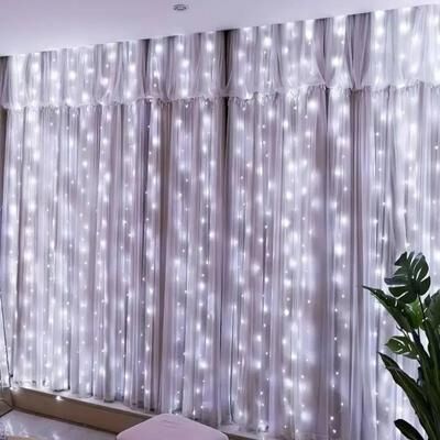 Uplift Picks Radiant USB Curtain Fairy Lights With Remote For Effortless Home Ambiance white 3x1 M 100 Leds