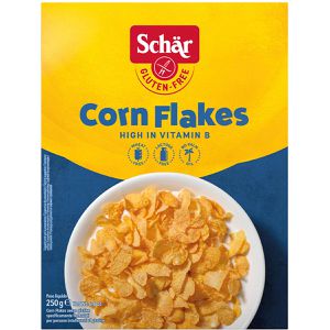 Schär Cornflakes Frühstücksflocken, 250 g, gluten-, laktosefrei & vegan, aus Mais