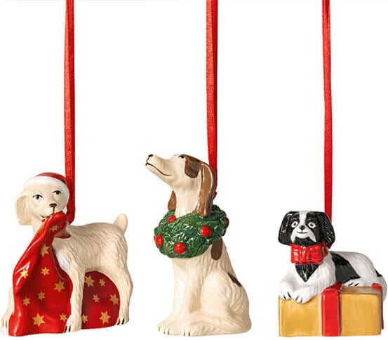 Villeroy & Boch Nostalgic Set of 3 Dog Ornaments