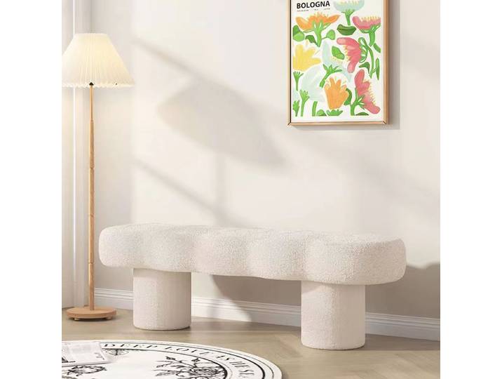 Banc de couloir, tabouret de chambre à coucher, banc de bout de lit, banc de vestiaire, banc de canapé, banc long, repose-pieds, mobilier de maison, banc ondulé