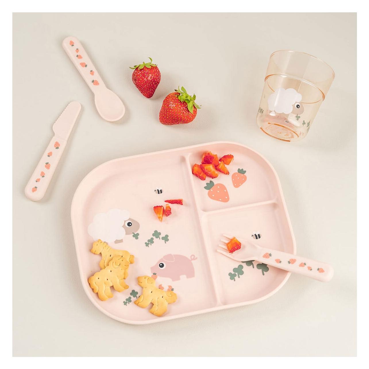 Done by Deer Esslernbesteck 3-tlg. Besteck-Set Foodie - Tiny Farm - (57343339)