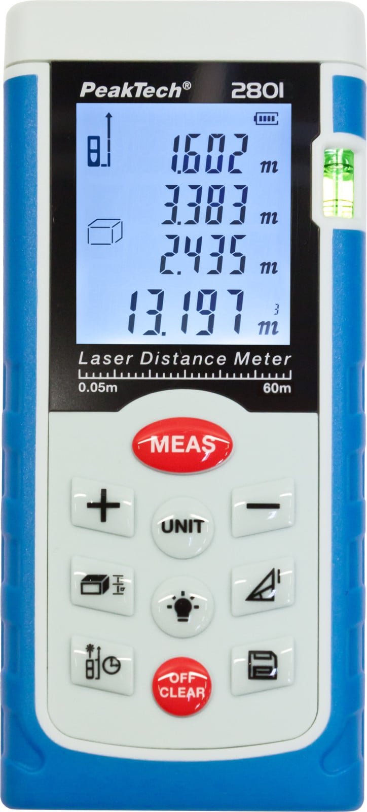 PeakTech P 2801 Laser afstandsmeter met een bereik tot 60 m