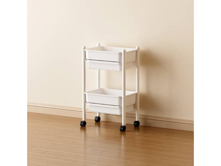 Chariot de rangement mobile multicouche peu encombrant avec tiroirs - utilisé pour organiser les chariots à main dans les cuisines et les chambres à coucher