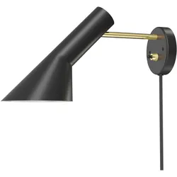 AJ Wandleuchte mit Kabel Messing/Schwarz