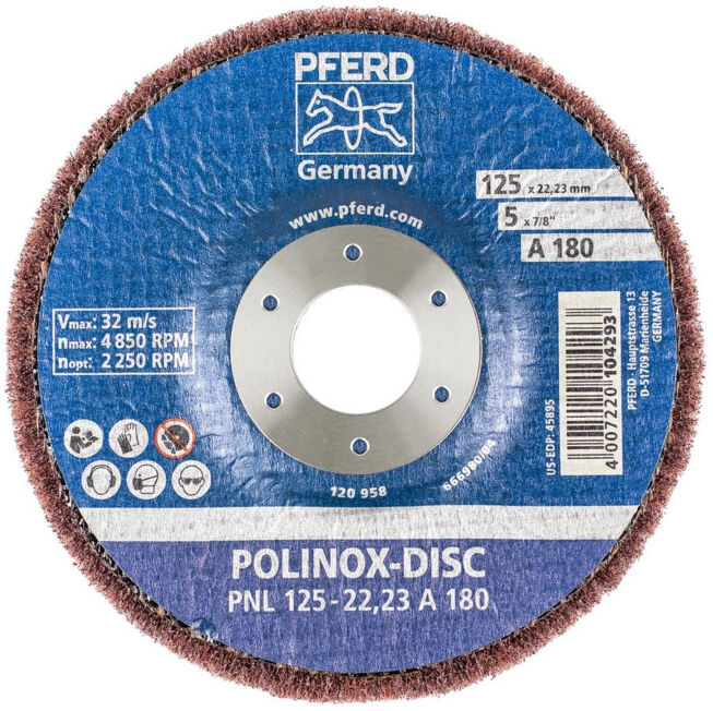 Pferd POLINOX Disque abrasif 125x22,23mm A 180 (44692262)