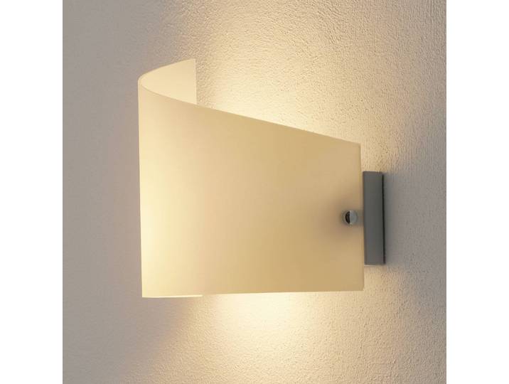 Fabas Luce Wandleuchte MOA, dimmbar, weiß / opal, für Wohn- / Esszimmer, Metall, Modern