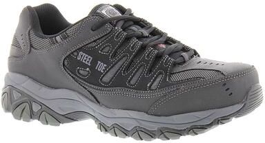 Skechers Work Cankton-77055 - Mens 9.5 Black Oxford Shoes Medium