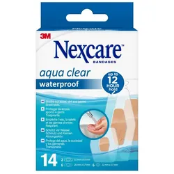 Nexcare Aqua Clear Waterproof Assortiert 14 ST