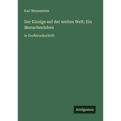 Der Einzige auf der weiten Welt; Ein Menschenleben, Taschenbuch von Karl Bienenstein, Antigonos Verlag, 978-3-388-08259-2