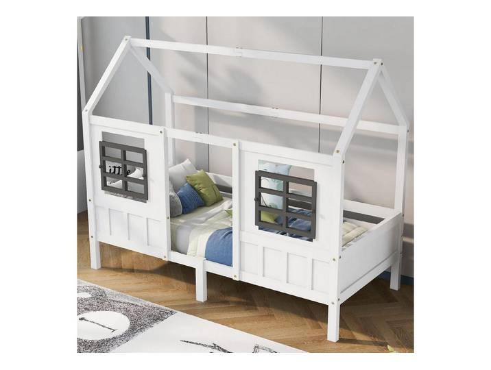 LuxusKollektion Hausbett Kinderbett Hausbett 90x200 Weiß