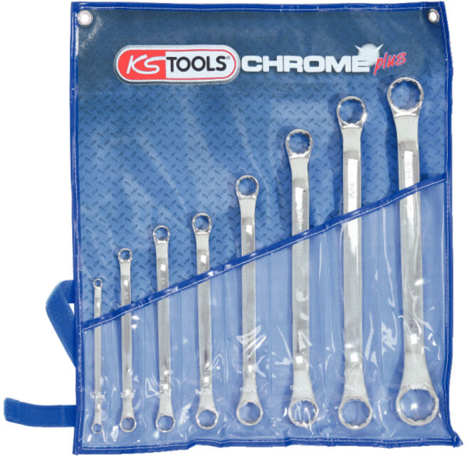 KS Tools Jeux de clés polygonales têtes contre-coudées CHROMEplus, 6 pcs. (518.3120)