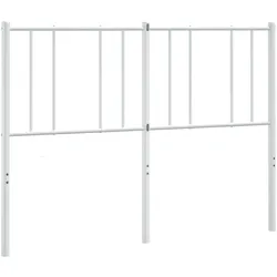 vidaXL Ersatz-Kopfteil Metall Weiß 120 cm