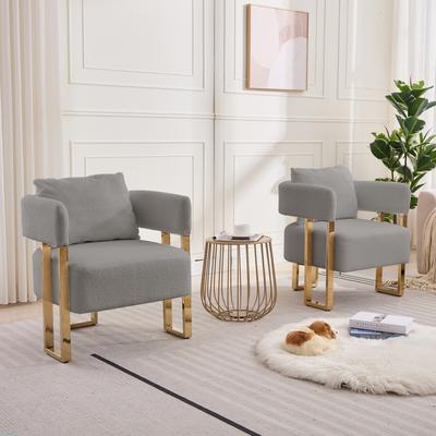 Kodotan sofa Modern decorative chair, living room side chair with gold metal legs, no wheels, suitable for dressing area, reception room