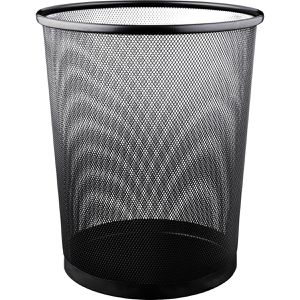 Böttcher-AG Papierkorb Premium Mesh Line, schwarz, rund, aus robustem Metalldraht, 20 Liter