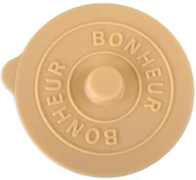Inspired Finds Simple Solid Color Silicone Rubber Water Cup Lid Concave Embossed Letter Design, Round Dust Proof Mug Lid For Cold Dri yellow