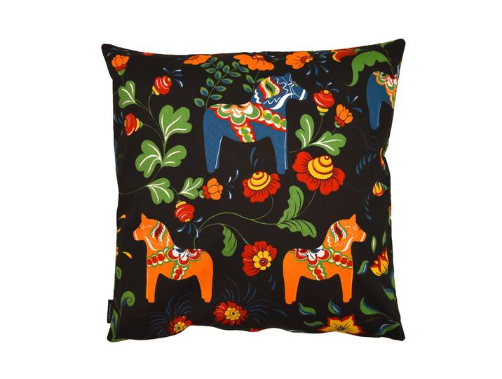 Arvidssons Textil Housse de coussin Leksand noir