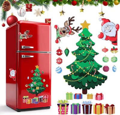 Inspire Picks Christmas Tree Magnetic Fridge Magnets Holiday Kitchen & Home Decor Stickers Christmas Tree Magnetic Fridge Magnets Holiday Kitchen & Home Decor Stickers