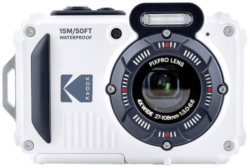 Kodak Pixpro WPZ2WH Digitalkamera 15 Megapixel Opt. Zoom: 4 x Weiß inkl. Akku, inkl. Blitzgerät Bildstabilisierung, WiFi