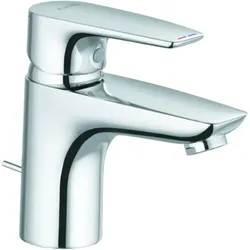 Kludi Pure&solid Waschtischarmatur 343820575 chrom, DN 15, mit Metall-Ablaufgarnitur