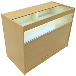 B1200 LED-Ladentheke – Ahorn